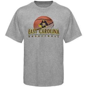  ECU Pirates Shirts : East Carolina Pirates Ash Basketball 