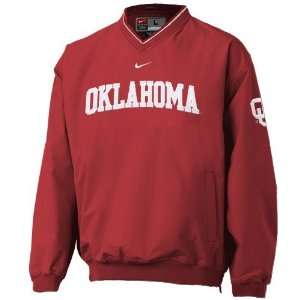  Nike Oklahoma Sooners Crimson Youth Stafface Windshirt 