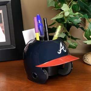   Braves Navy Blue Mini Baseball Helmet Desk Caddy