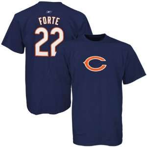   Bears #22 Matt Forte Navy Blue Player T shirt