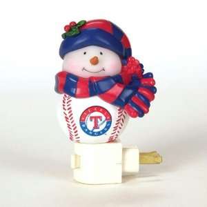  Texas Rangers MLB Home Run Snowman Night Light (5): Sports 