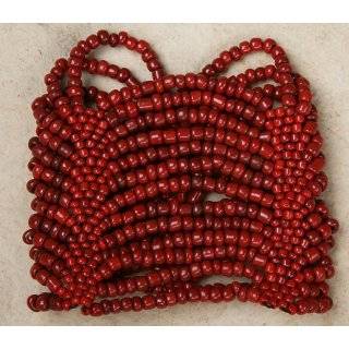 Cuff Bracelet   Coral (Red)   Beaded Stretch Style, Indonesian. Color 