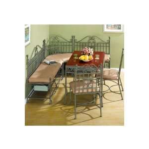    Kingston Breakfast Nook Set With Wood Table Top: Home & Kitchen