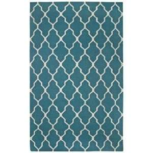    Lattice Collection Teal Flat Woven 5x8 Area Rug: Home & Kitchen