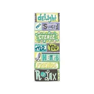  Poppy Seed Words Adhesive Chipboard