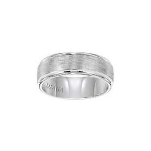  Mens Domed Band w Wire Finished Ctr & Polished Edge 