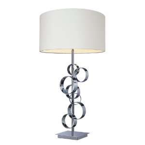 Avon Collection 1 Light 30 Chrome Table Lamp with White 