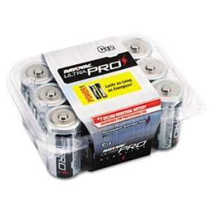     Industrial PLUS Alkaline Batteries, C, 12/Pack