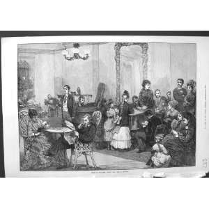  1875 AMERICA HOTEL LIFE SUNDAY SINGING MUSIC FAMILIES 