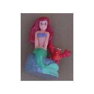  Littlt Mermaid Sitting On Rock With Sabastian PVC Figure 