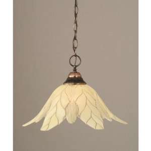  Any Chain Pendant with Vanilla Leaf Glass Shade Finish 