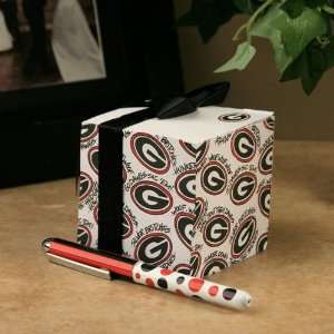  Georgia Bulldogs Paper Cube and Pen Set