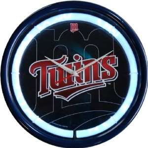  Minnesota Twins Plasma Neon Clock: Sports & Outdoors
