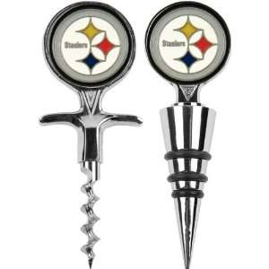   Pittsburgh Steelers Wine Stopper and Corkscrew Set
