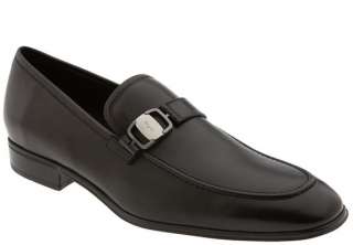 Salvatore Ferragamo Francisco Black Loafer Belted Gancini Size 10.5 EE 