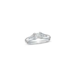 ZALES Princess Cut Diamond Engagement Ring in 14K White Gold 5/8 CT. T 