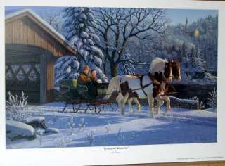 Kim Norlien TREASURED MEMORIES Horse Sleigh Print  