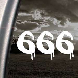 Bloody 666 Satanic Number Of The Beast Decal Sticker Automotive