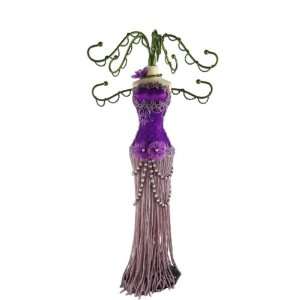  Purple Doll Jewelry Stand Tassel Beaded 11 Inches: Home 