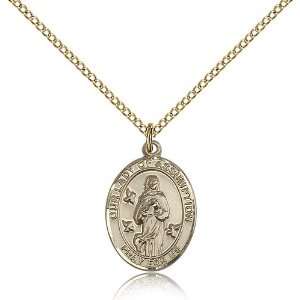  Gold Filled O/L Our Lady Of Assumption Medal Pendant 1 x 3 