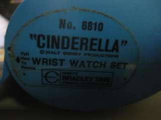   Vintage Bradley Disney Cinderella Watch NEW In Box With 3 Bands Rare