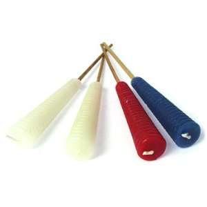  Charcoal Companion Red/White/Blue Mini Torch Candle, Set 