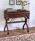   DESK WOOD BRITISH COLONIAL CAMPAIGN STYLE DECOR OFFICE COMPUTER