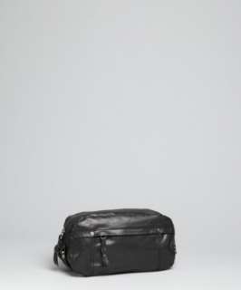 Andrew Marc black leather Morgan travel case  BLUEFLY up to 70% off 