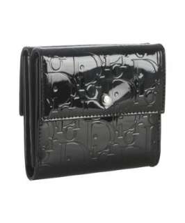 Christian Dior black dior patent leather Ultimate wallet   