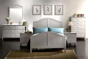5Pc Cottage Teen Girls Room Full White Sleigh Bed Bedroom Set 