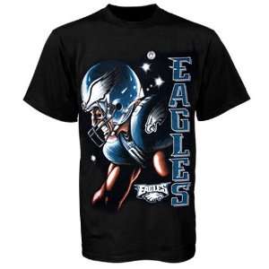  Philadelphia Eagles Black Game Face T shirt: Sports 