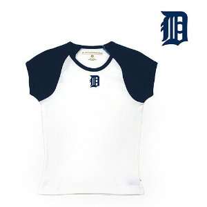  Detroit Tigers MLB Girls Mini Star Top (Navy): Sports 