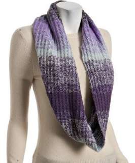 Magaschoni blue jewel striped cashmere infinity scarf   up to 
