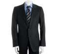 prada charcoal check wool 2 button suit with flat front trousers