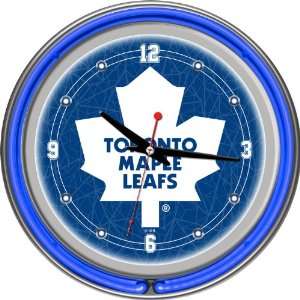   Maple Leafs Neon Clock   14 inch Diameter Patio, Lawn & Garden