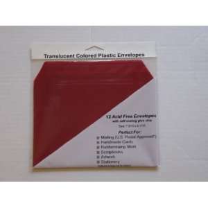  Clear Plastic Envelopes (Red A7)   12 Pack: Office 