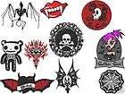 Cute Gothic Teen Punk Skull Embroidery Designs