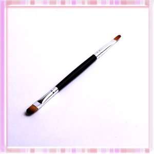 Professional Cosmetic Combination Double headed Lip Brush Makeup Black 