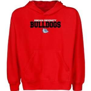  Gonzaga Bulldogs Youth Red University Name Pullover Hoody 