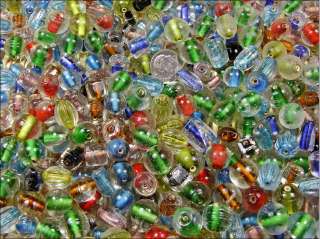 LBS ASSORTED COLOR CLEAR COAT GLASS BEADS LOT (BD 200  