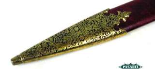 Ornamented Medieval Knight Dagger Short Sword 17in Long  