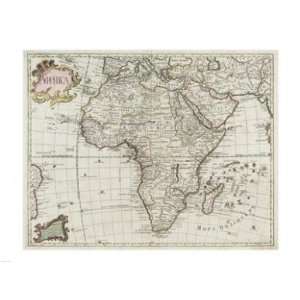   PPBPVP1503 Map of Africa 1745  24 x 18  Poster Print