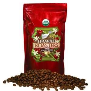 Hawaii Roasters Organic 100% Kona Coffee, Whole Bean, Medium Roast, 5 