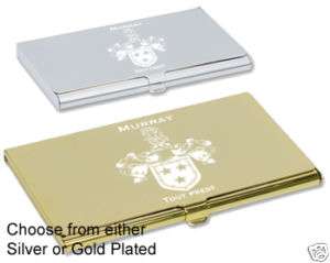 Coat of Arms Family Crest Surname Business Card Holder  