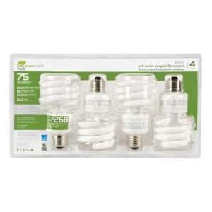   19 Watt (75W) Soft White CFL Light Bulbs (4 Pack): Home Improvement