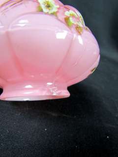 RARE! Antique Victorian Pink Cased Art Glass Miniature Oil Lamp 