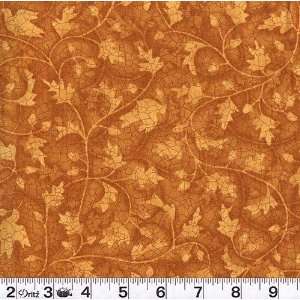  45 Wide Acorn Hollow Vine Harvest Gold Fabric By The 