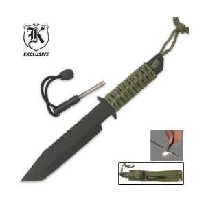 Special Forces Fighter Knife with Fire Striker & Sheath:  
