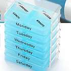 Weekly White Plastic Drug Pill Medicine Tablet Holder Storage Case Box