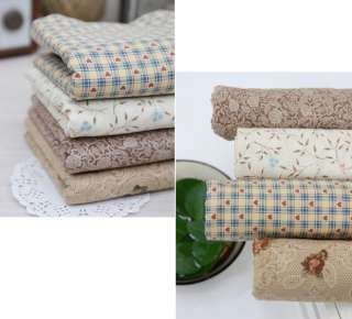 Country Brown 4 Different Quilt Fabric Bundle  